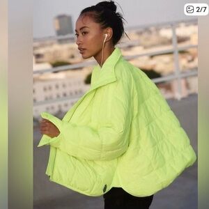 Highlighter Yellow Women's Puffer Jacket